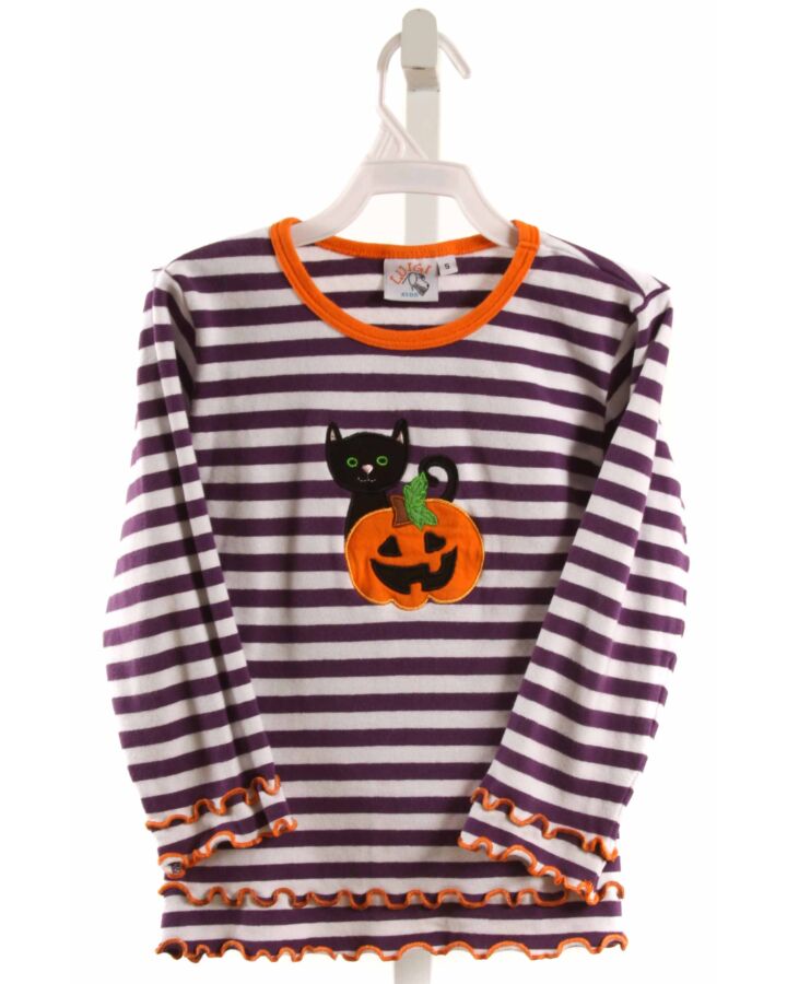LUIGI  PURPLE  STRIPED  KNIT LS SHIRT