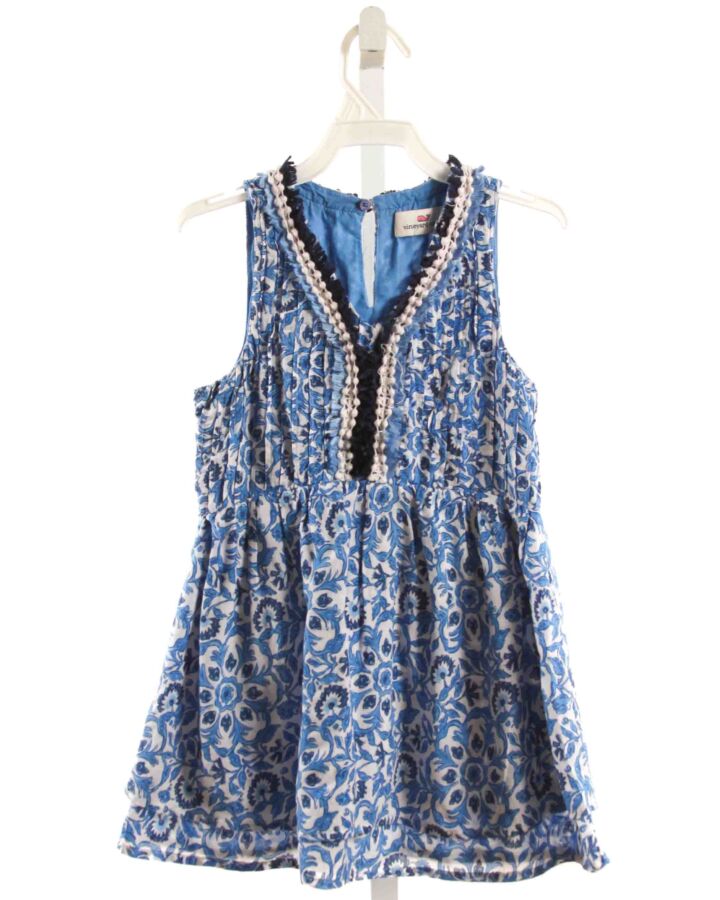 VINEYARD VINES  BLUE  FLORAL PRINTED DESIGN DRESS
