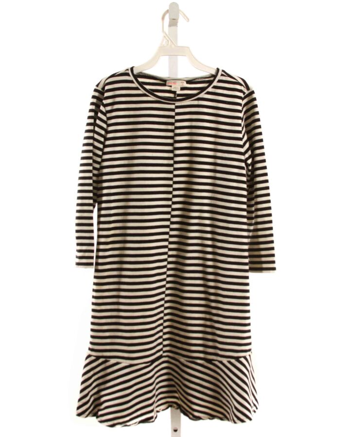 CREWCUTS  BLACK  STRIPED  KNIT DRESS