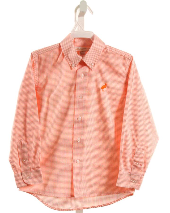 THE BEAUFORT BONNET COMPANY  ORANGE  GINGHAM  DRESS SHIRT