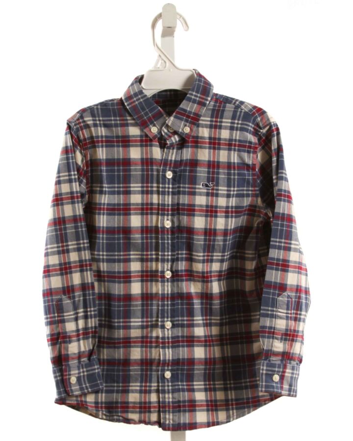 VINEYARD VINES  BLUE  PLAID  DRESS SHIRT