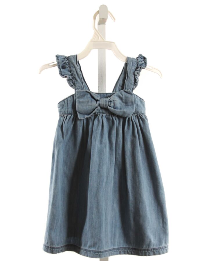 RUFFLE BUTTS  CHAMBRAY    DRESS WITH BOW