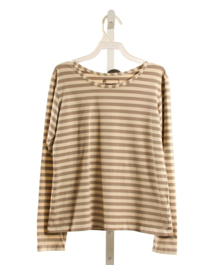 MUSTARD PIE  GRAY  STRIPED  KNIT LS SHIRT