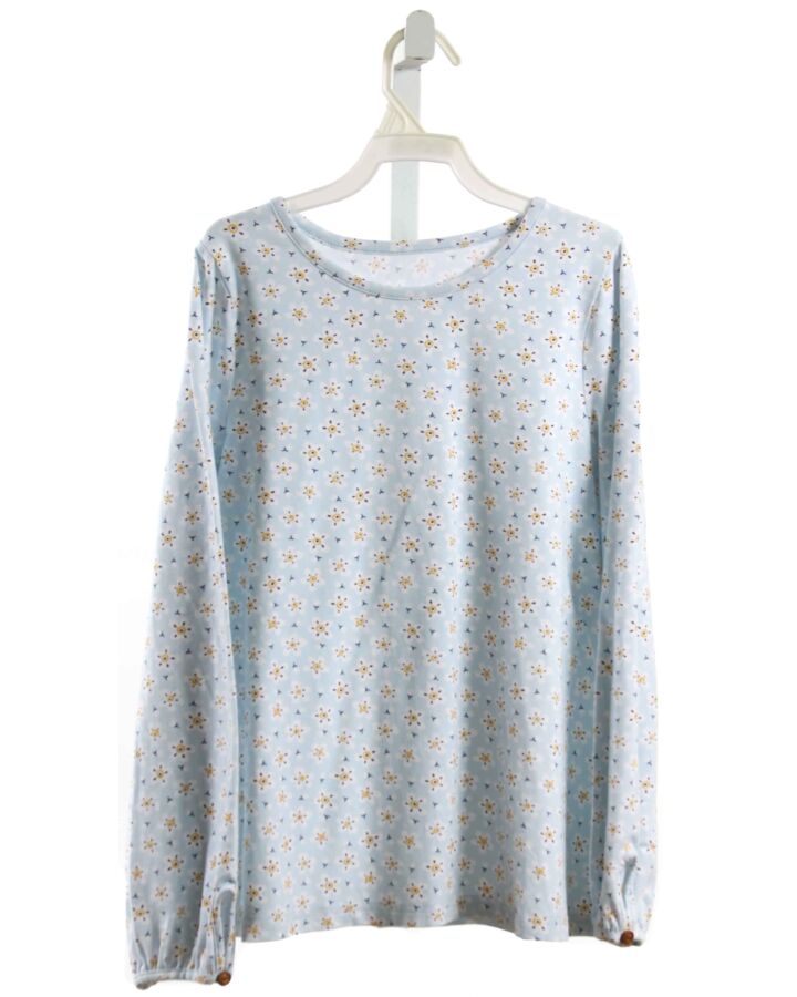 SERENDIPITY  LT BLUE  FLORAL  KNIT LS SHIRT