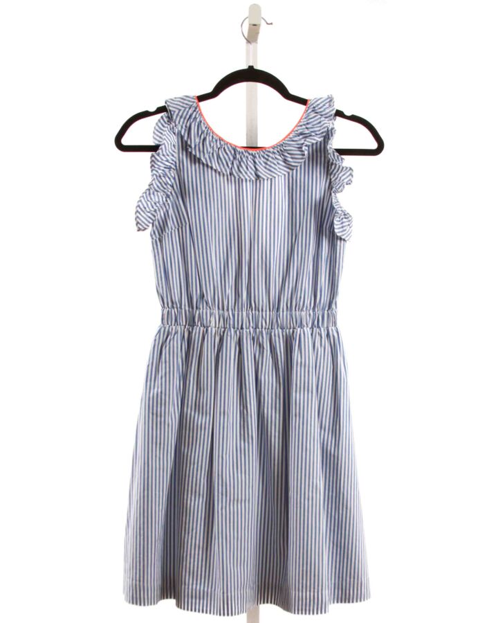 CREWCUTS  BLUE  STRIPED  DRESS WITH RUFFLE