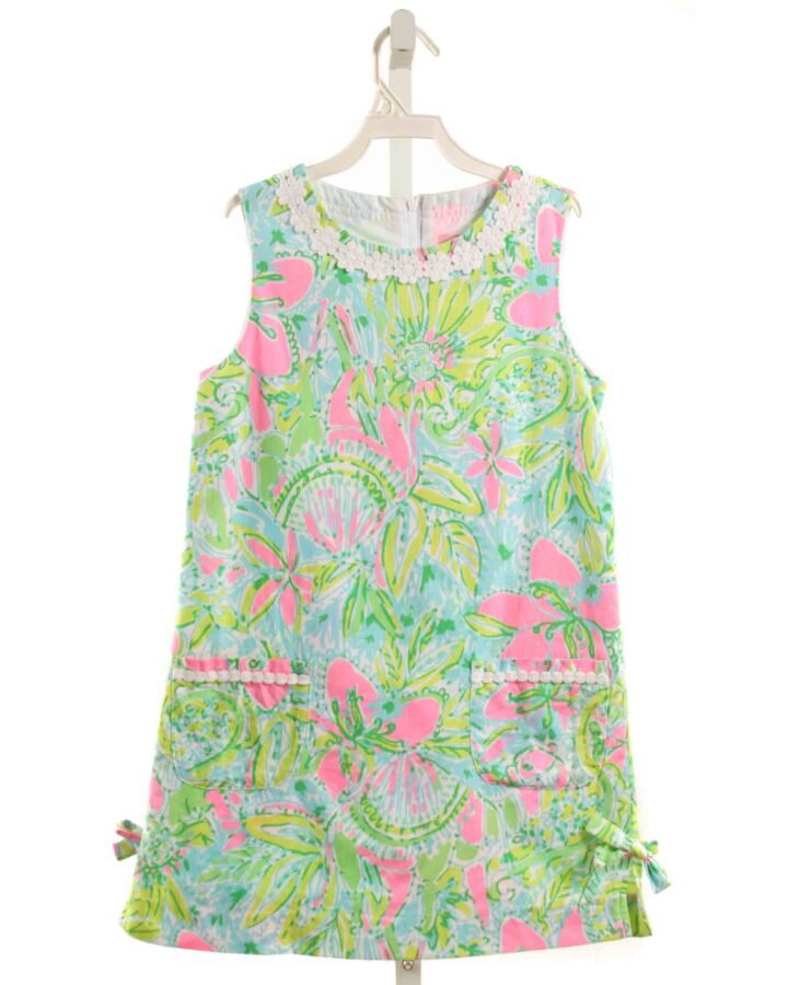 LILLY PULITZER  GREEN  FLORAL PRINTED DESIGN DRESS