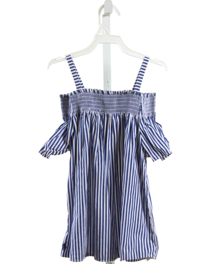POLO BY RALPH LAUREN  BLUE  STRIPED SMOCKED CLOTH SS SHIRT