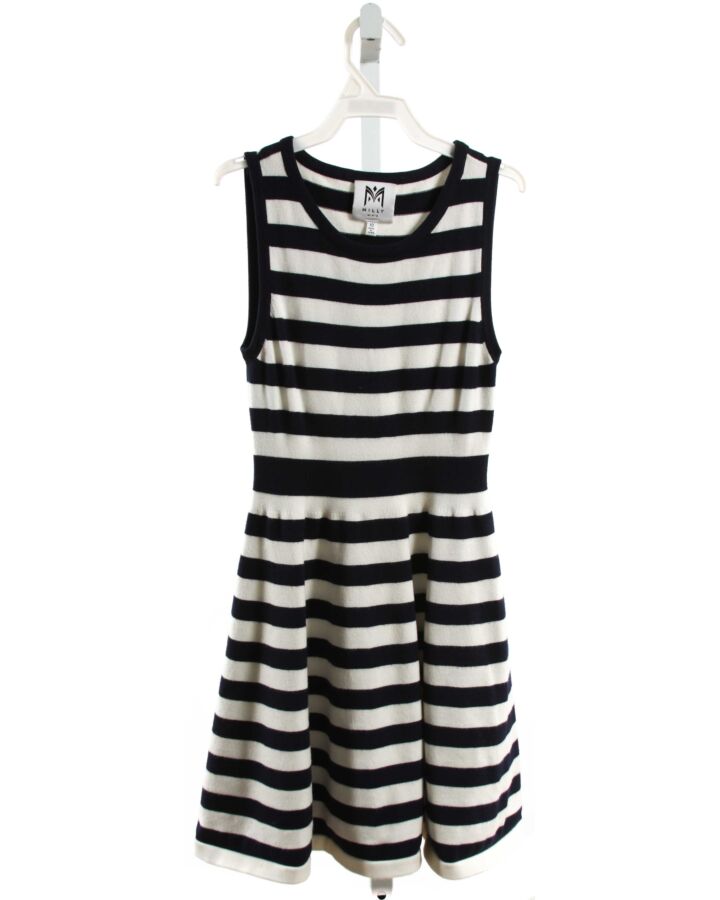 MILLY  NAVY  STRIPED  KNIT DRESS