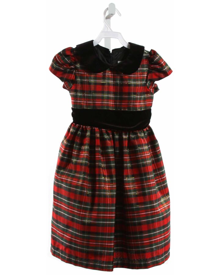 JAYNE COPELAND  RED  PLAID  PARTY DRESS