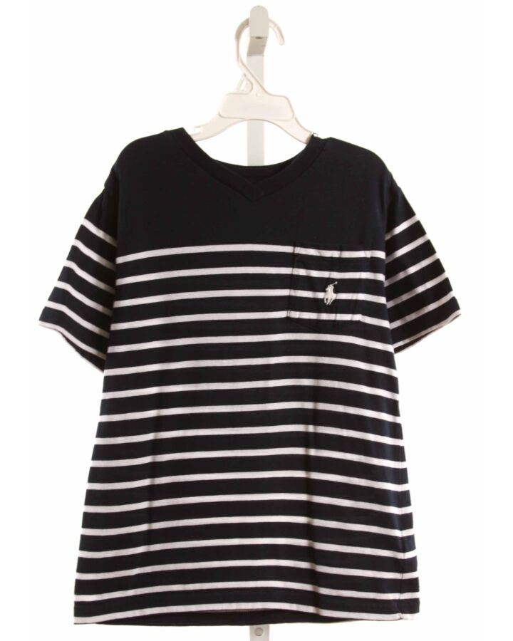 POLO BY RALPH LAUREN  NAVY  STRIPED  KNIT SS SHIRT