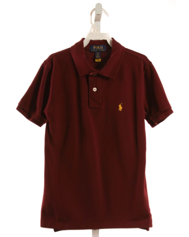 POLO BY RALPH LAUREN  MAROON PIQUE   KNIT SS SHIRT