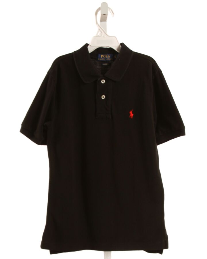 POLO BY RALPH LAUREN  BLACK PIQUE   KNIT SS SHIRT