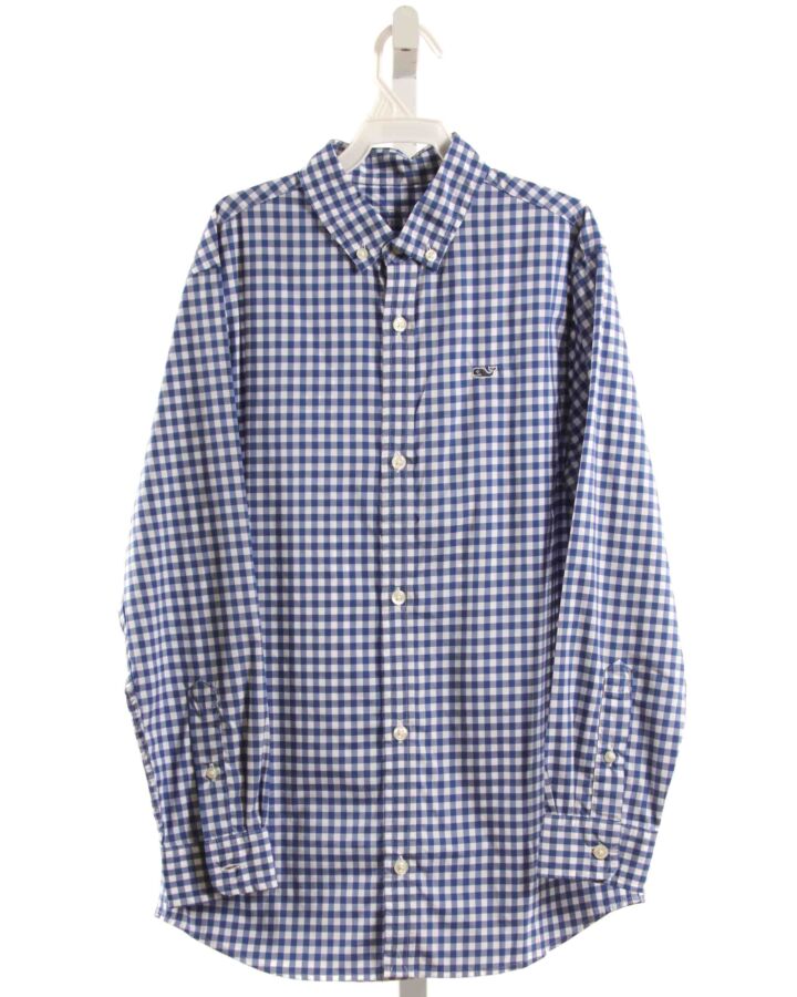 VINEYARD VINES  BLUE  GINGHAM  DRESS SHIRT