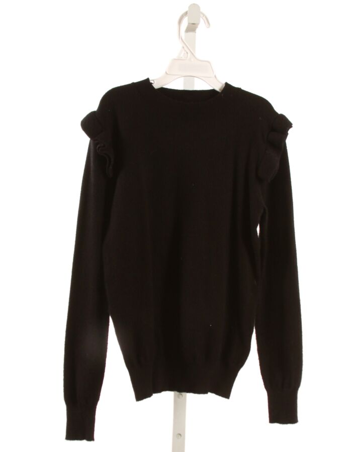 MOLLY BRACKEN  BLACK    SWEATER WITH RUFFLE