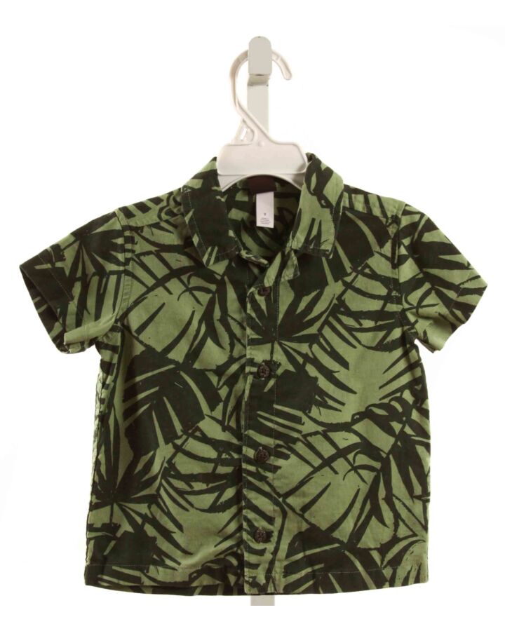 TEA  GREEN LINEN   DRESS SHIRT