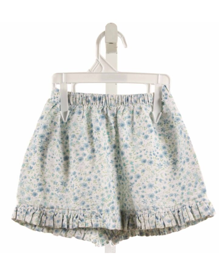 RED BEANS  LT BLUE LINEN FLORAL  SHORTS