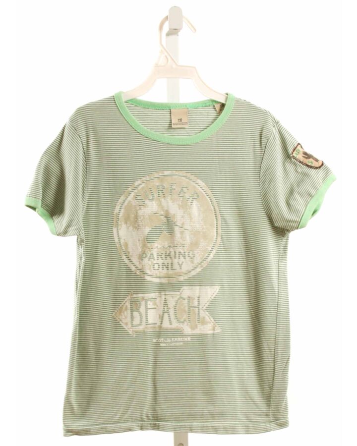 SCOTCH SHRUNK  GREEN  STRIPED PRINTED DESIGN T-SHIRT