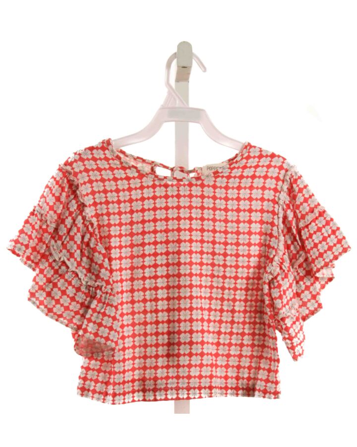 POPPET & FOX  RED    DRESS SHIRT WITH RUFFLE