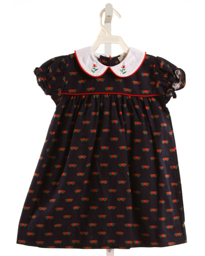 THE BEAUFORT BONNET COMPANY  NAVY  FLORAL EMBROIDERED DRESS