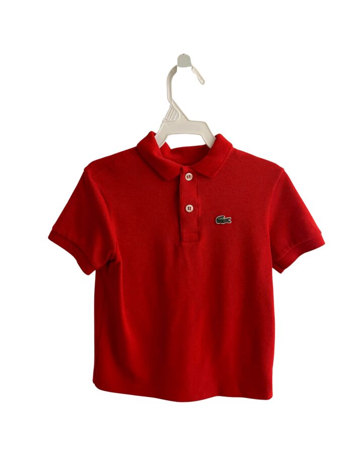 LACOSTE  RED    KNIT SS SHIRT