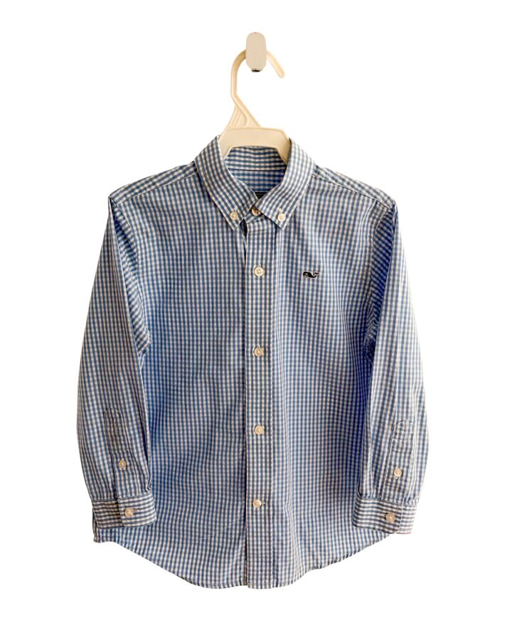 VINEYARD VINES  BLUE  GINGHAM  DRESS SHIRT