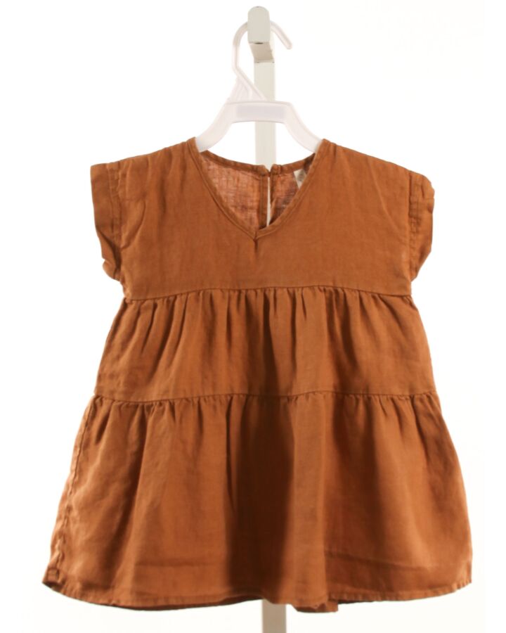 RYLEE & CRU  BROWN LINEN   DRESS