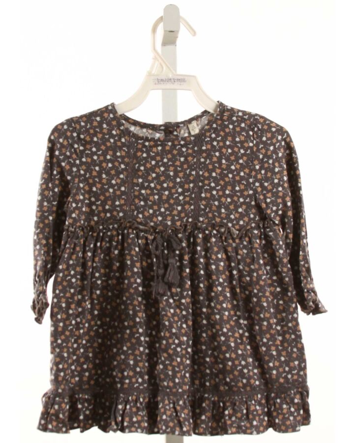 RYLEE & CRU  GRAY  FLORAL  DRESS