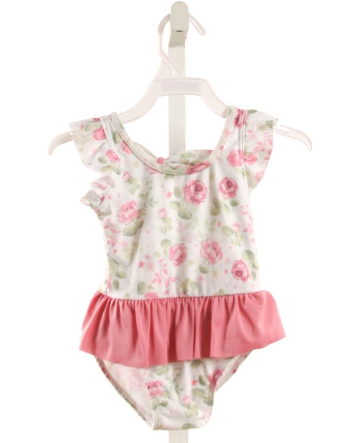 SOL SWIM  PINK  FLORAL  1-PIECE SWIMSUIT