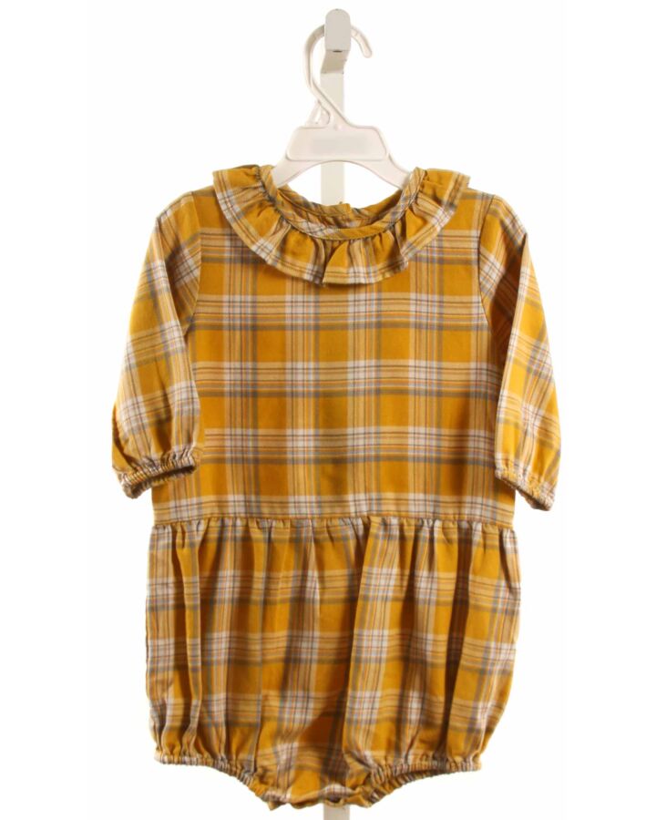 REN + ROGUE  MUSTARD  PLAID  BUBBLE WITH RUFFLE