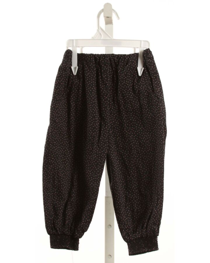 WHEAT  BLACK  POLKA DOT SMOCKED PANTS