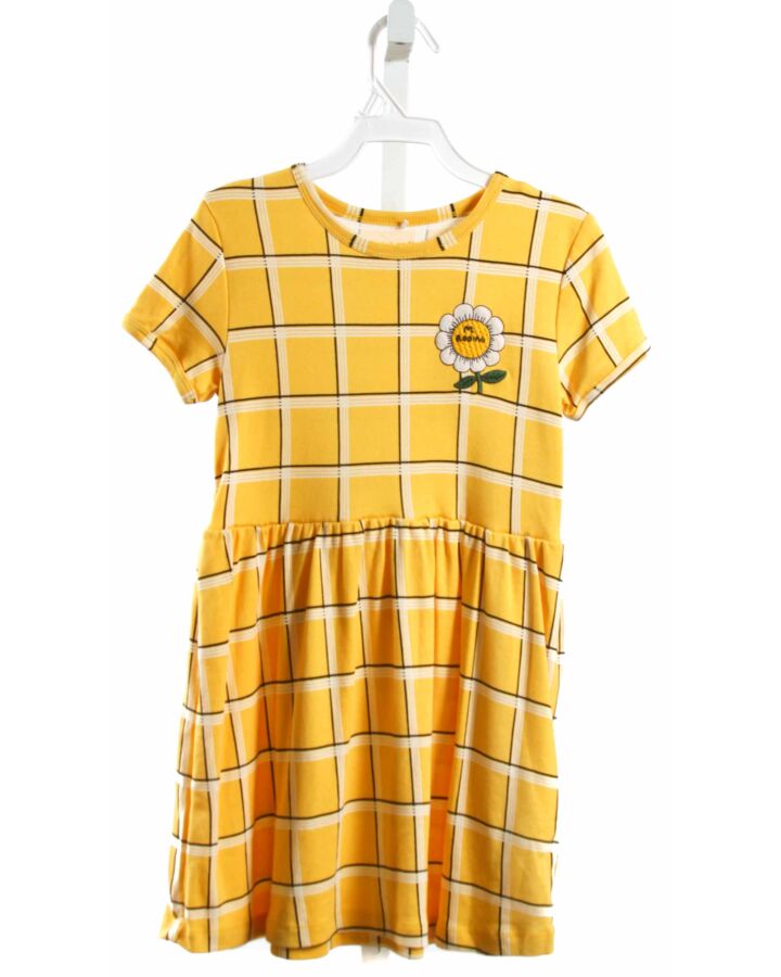 MINI RODINI  YELLOW    KNIT DRESS