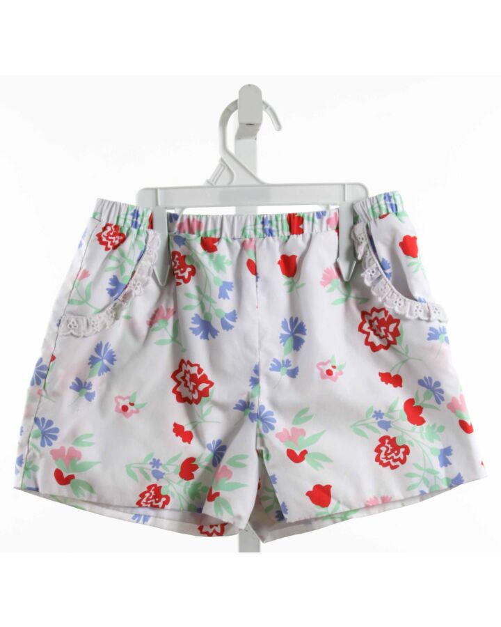 THE BEAUFORT BONNET COMPANY  MULTI-COLOR  FLORAL  SHORTS WITH EYELET TRIM