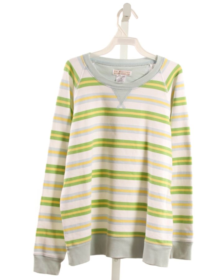 THE BEAUFORT BONNET COMPANY  GREEN  STRIPED  PULLOVER