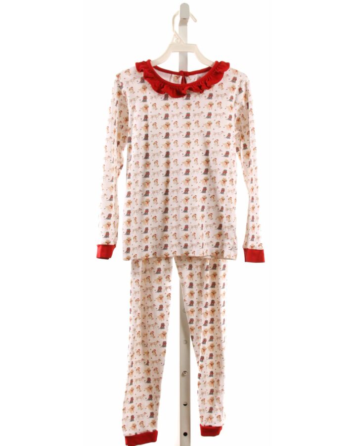 JAMES & LOTTIE  BROWN  PRINT  LOUNGEWEAR WITH RUFFLE