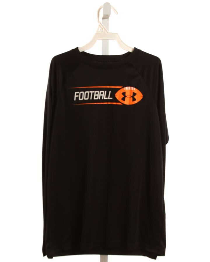 UNDER ARMOUR  BLACK   PRINTED DESIGN KNIT LS SHIRT
