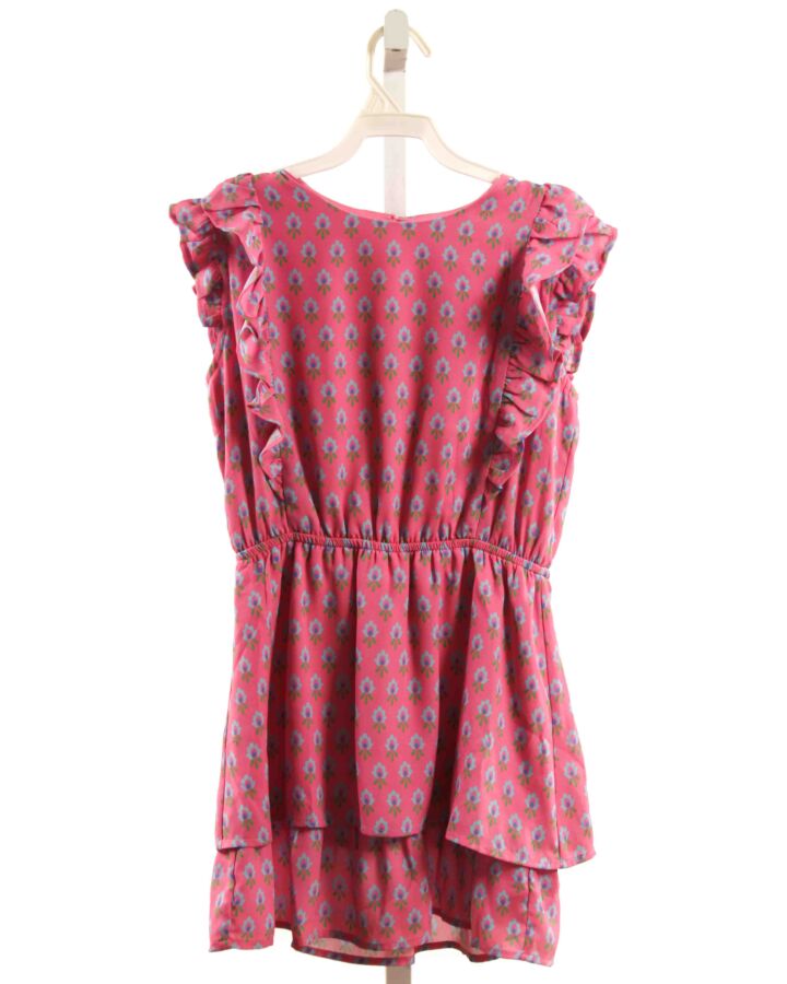 THE BEAUFORT BONNET COMPANY  PINK  FLORAL  DRESS WITH RUFFLE