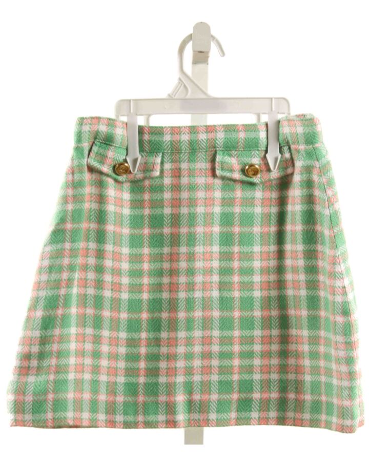 THE BEAUFORT BONNET COMPANY  MINT  PLAID  SKIRT
