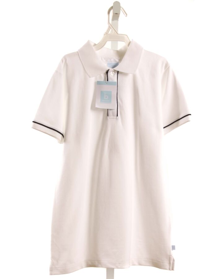 BELLA BLISS  WHITE PIQUE   KNIT SS SHIRT