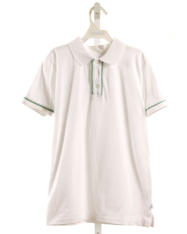 BELLA BLISS  WHITE PIQUE   KNIT SS SHIRT