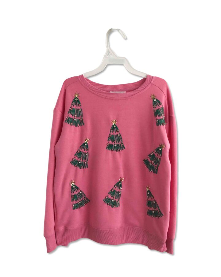 MARY SQUARE  PINK   EMBROIDERED SWEATER WITH SEQUINS