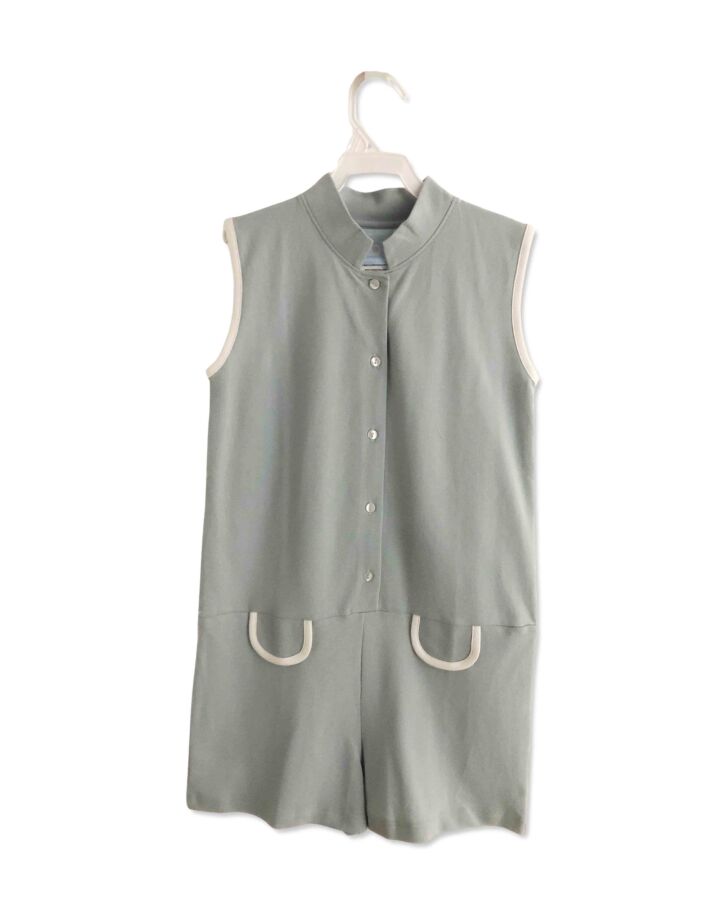 BELLA BLISS  LT BLUE PIQUE   KNIT ROMPER