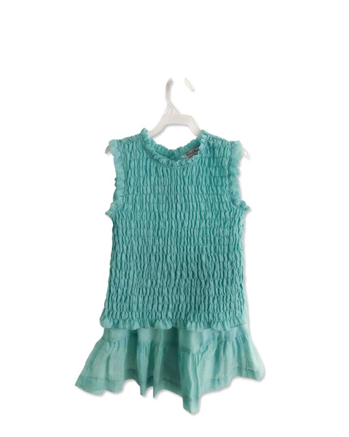 GABBY  AQUA   SMOCKED 2-PIECE OUTFIT