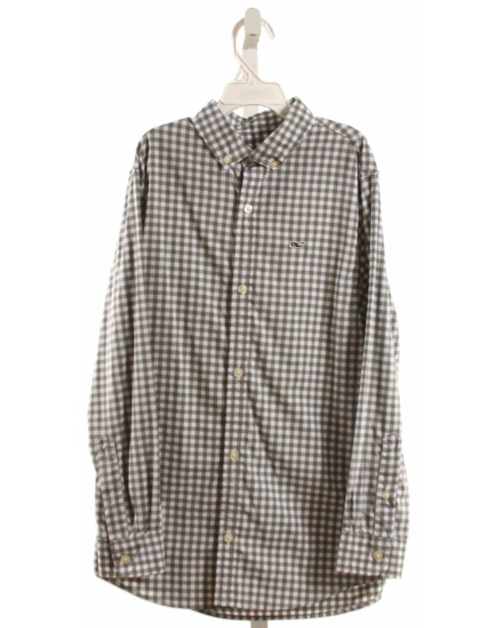 VINEYARD VINES  GRAY  GINGHAM  DRESS SHIRT