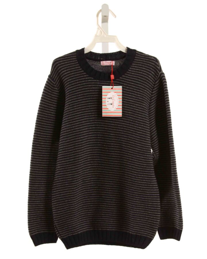 LA COQUETA  NAVY WOOL STRIPED  SWEATER