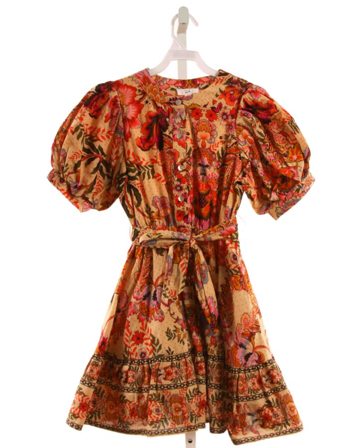 A LOVES A  RED  FLORAL  PARTY DRESS