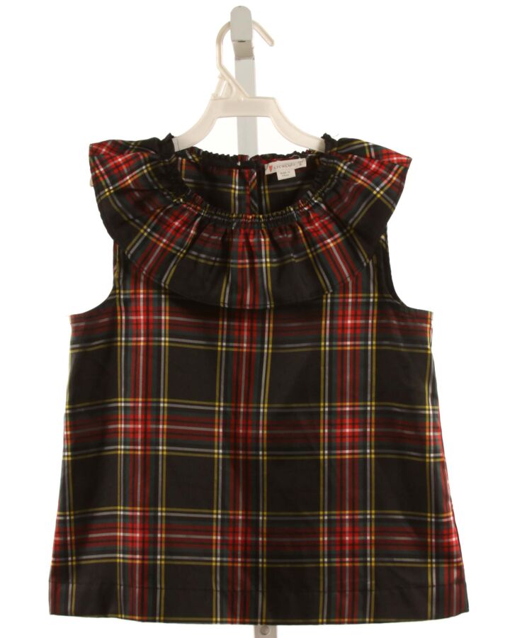 CREWCUTS  BLACK  PLAID  SLEEVELESS SHIRT