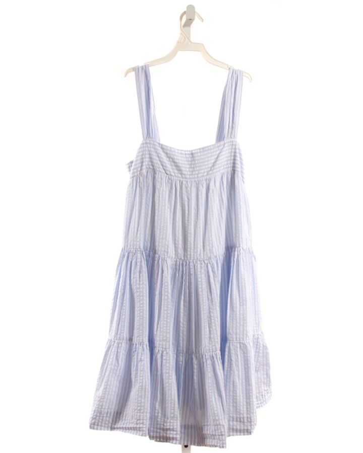 MINKPINK  LT BLUE SEERSUCKER STRIPED  DRESS