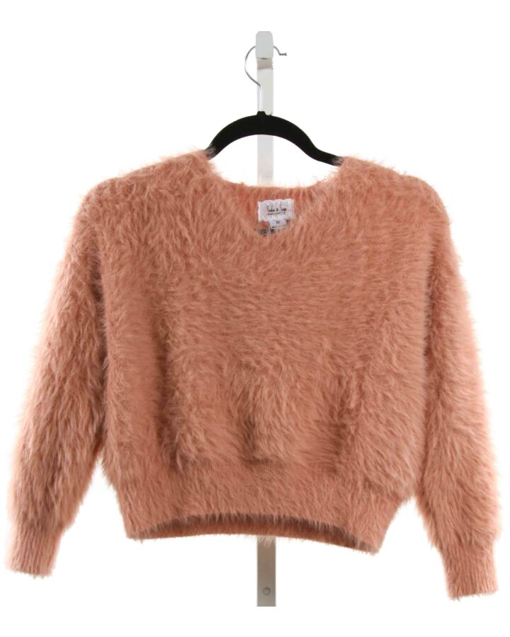 SADIE & SAGE  PINK FLEECE  SWEATER