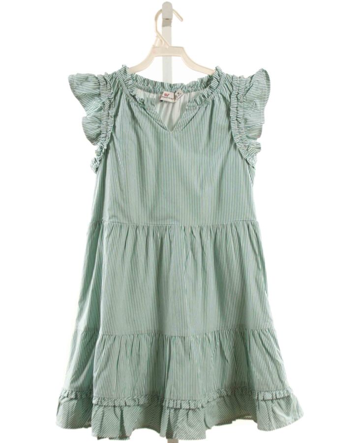 VINEYARD VINES  GREEN  STRIPED  DRESS WITH RUFFLE