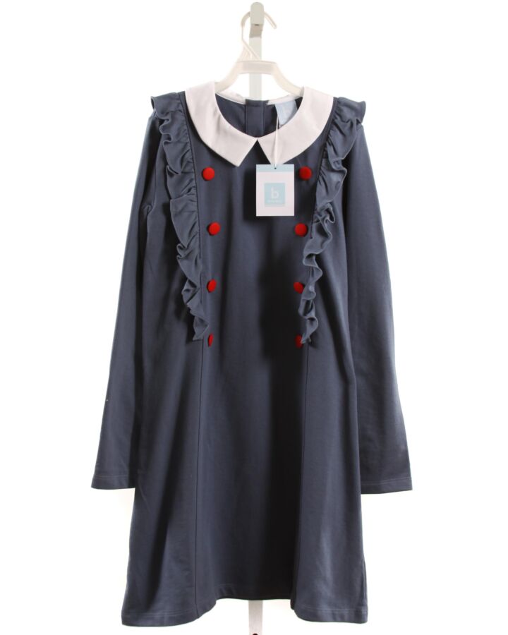 BELLA BLISS  BLUE    KNIT DRESS WITH RUFFLE